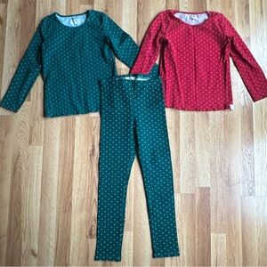 NEW SweetHoney Basic Layering Long sleeve shirts leggings Green Red Christmas 10